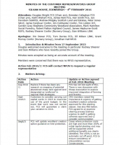 Customer Representatives Group Meeting Minutes 4 February 2016